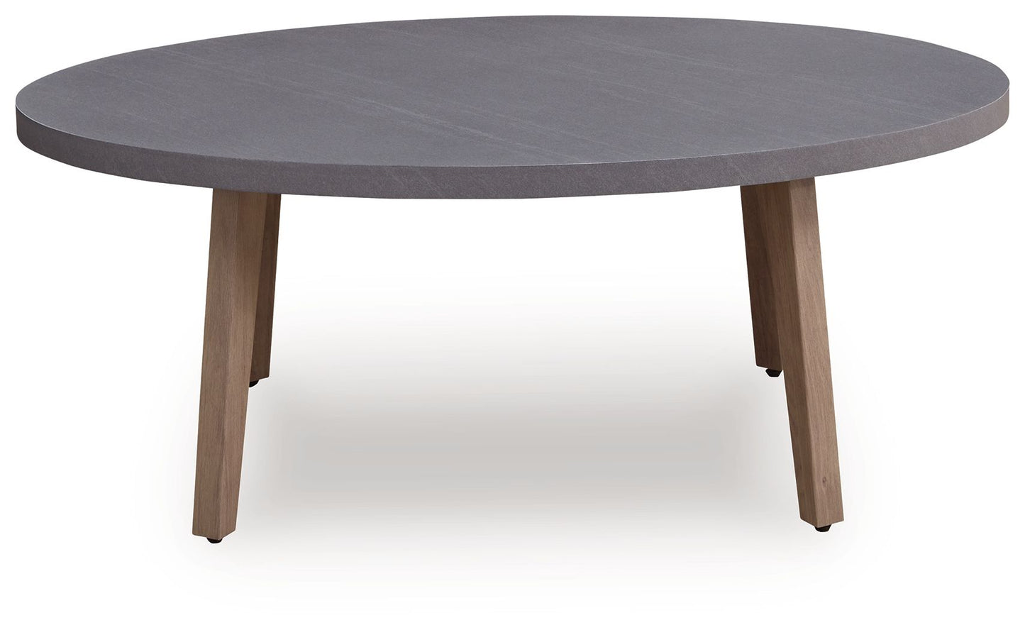 Francis Beach - Oval Cocktail Table - Natural / Gray