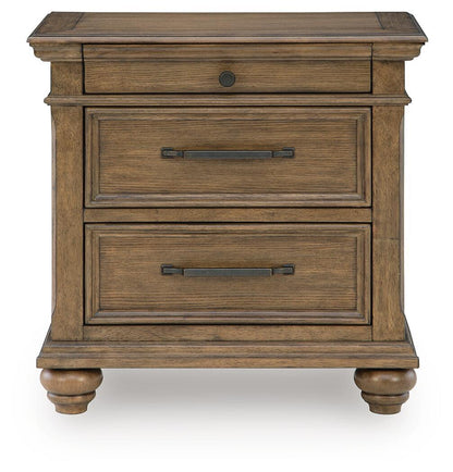 Waynely - Three Drawer Night Stand - Medium Brown