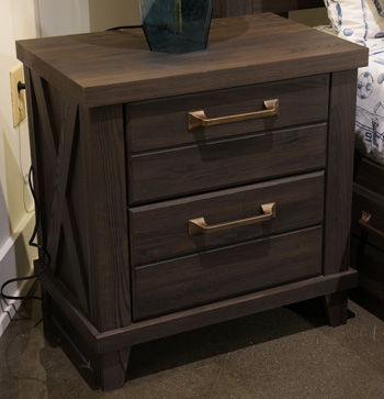 Brazen Valley - Two Drawer Night Stand - Dark Brown