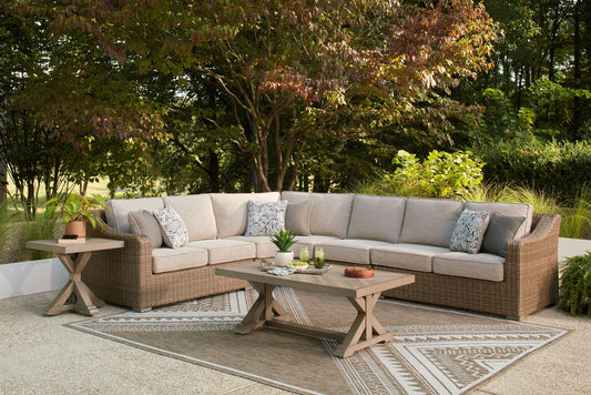 Revare Beach - 4-Piece Outdoor Sectional - Beige
