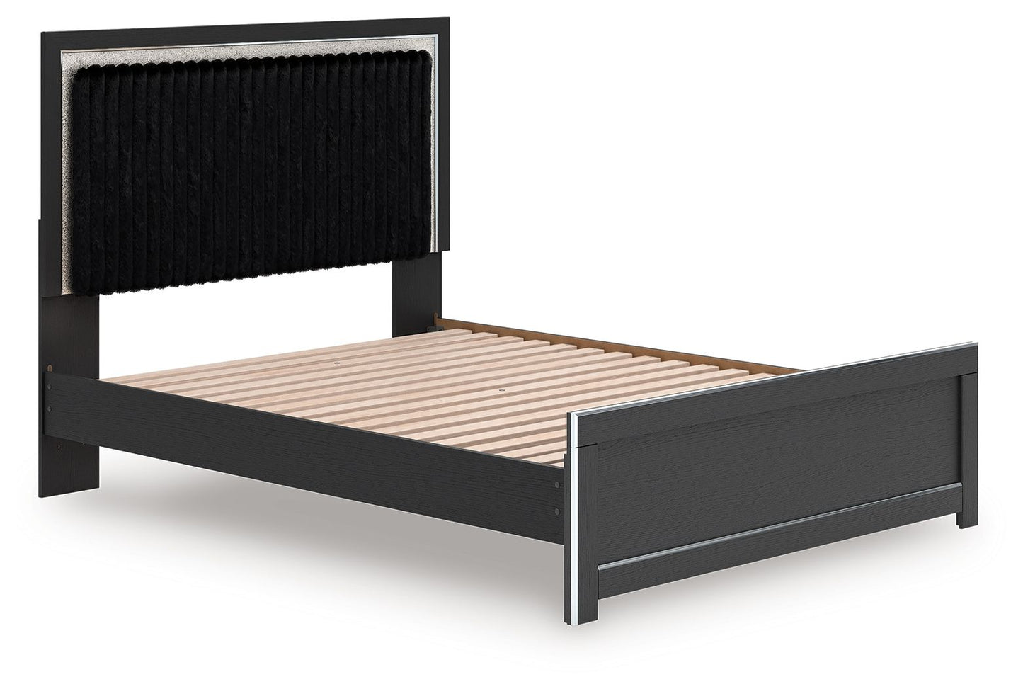 Birmonton - Upholstered Panel Bed With Roll Slats