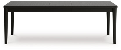 Portdown - Rectangular Dining Room Extension Table - Black
