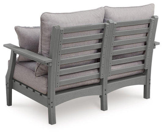 Lone View Bay - Loveseat With Cushion - Gray
