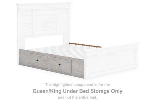 Fenderport - Queen/King Under Bed Storage - Whitewash