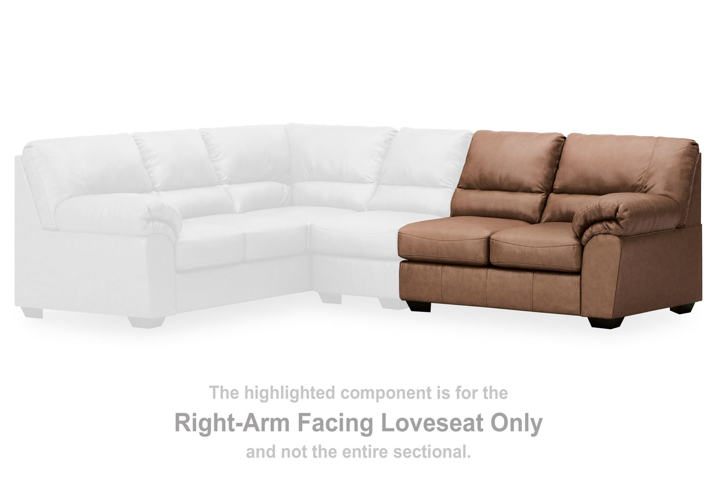 Whitlock - RAF Loveseat - Caramel
