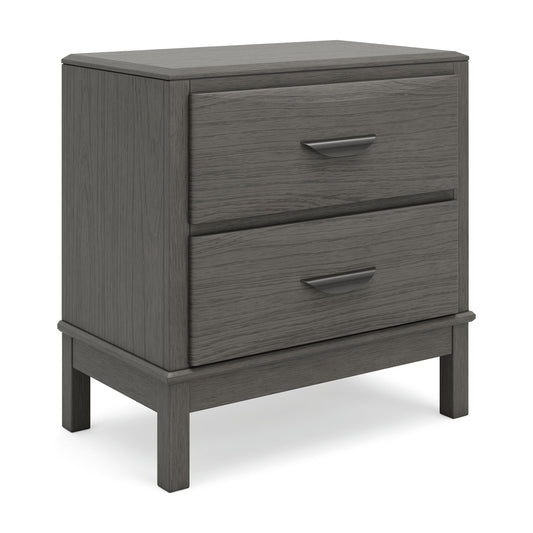 Triscanna - Two Drawer Night Stand - Gray
