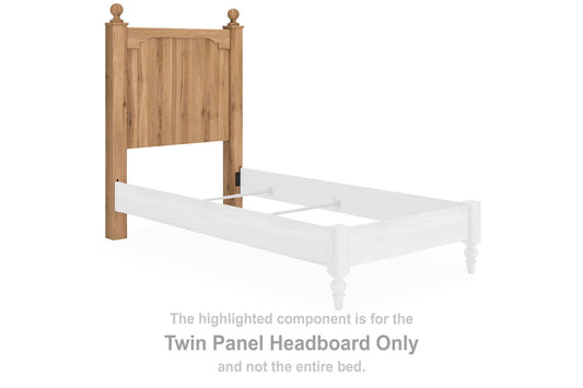 Galletyn - Twin Panel Headboard - Warm Brown