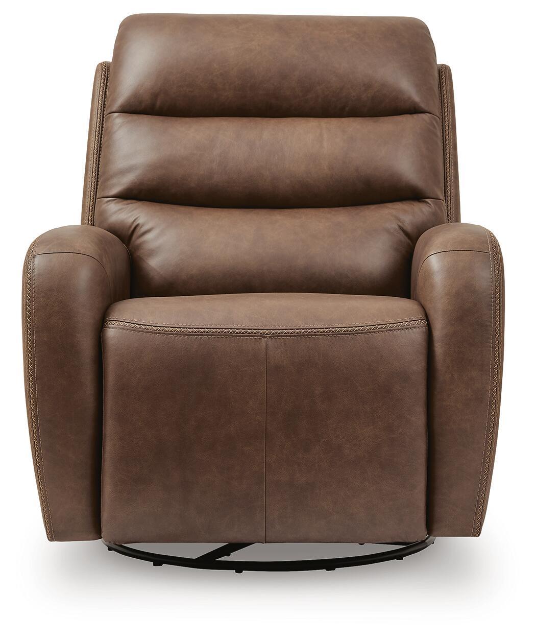 Falloway - Swivel Glider Power Recliner - Saddle