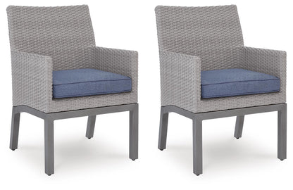 Dillon Beach - Arm Chair With Cushion (Set of 2) - Blue / Gray