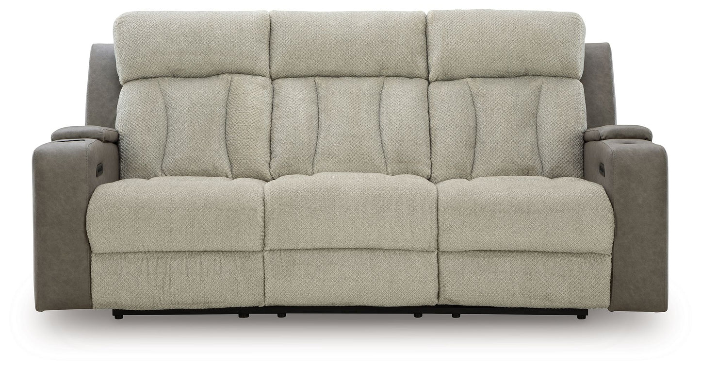 Stately Check - Reclining Sofa Set