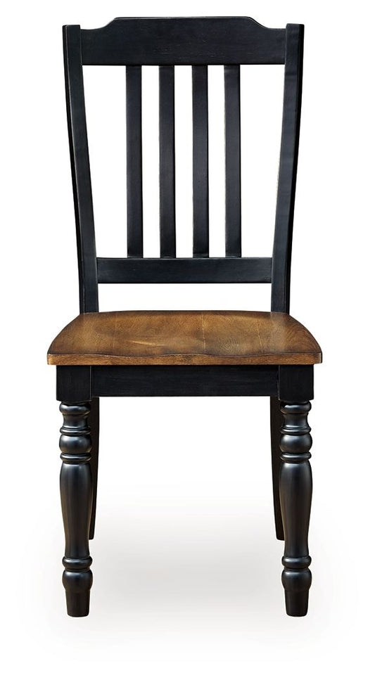 Loganeer - Dining Room Side Chair (Set of 2) - Black / Brown
