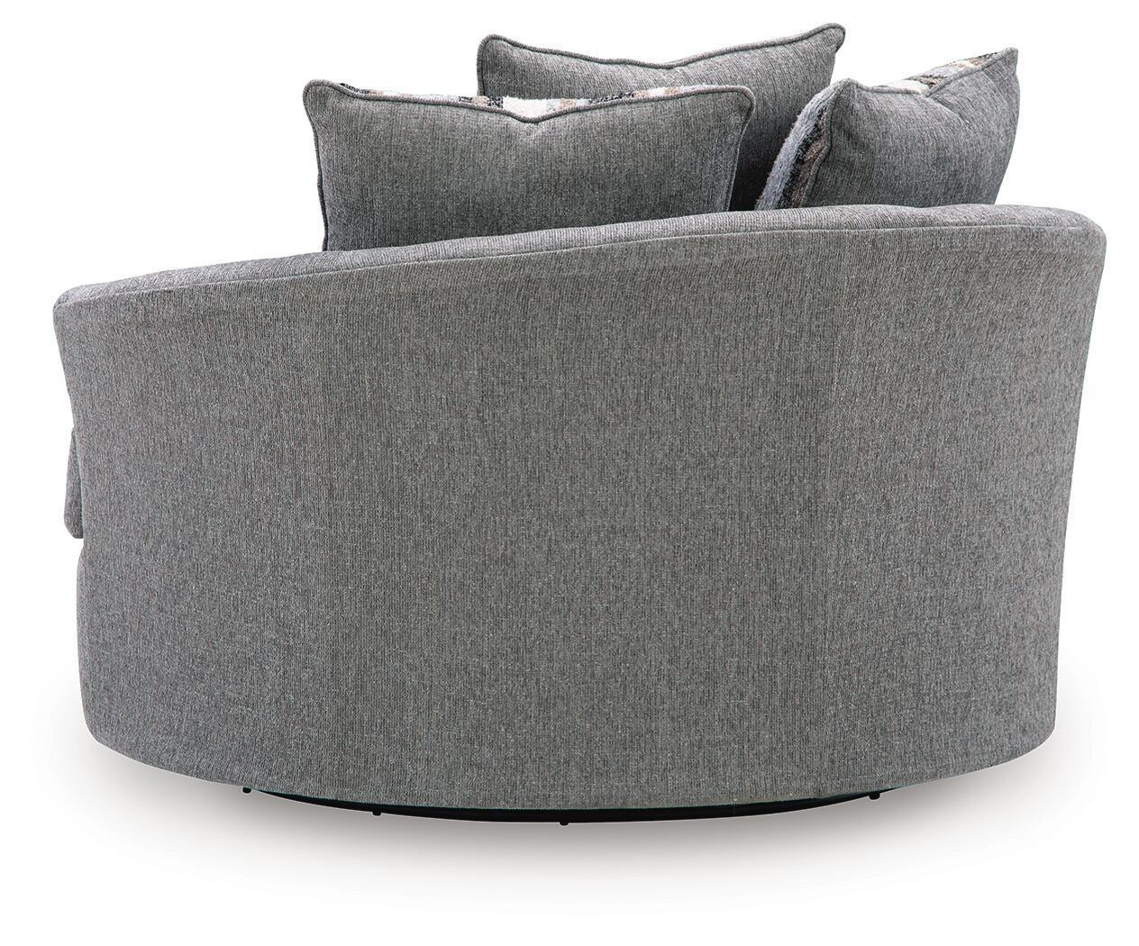 Ellington Pike - Oversized Swivel Accent Chair - Smolder