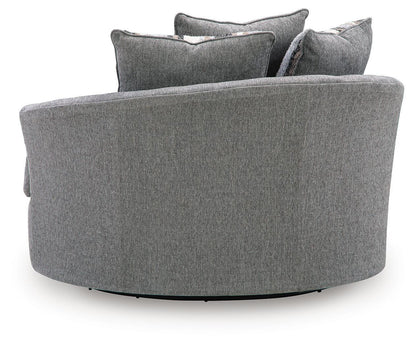 Ellington Pike - Oversized Swivel Accent Chair - Smolder