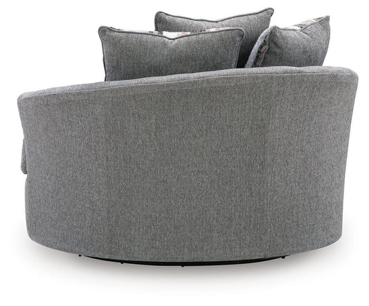 Ellington Pike - Oversized Swivel Accent Chair - Smolder