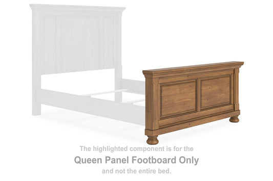 Vandenmore - Queen Panel Footboard - Medium Brown