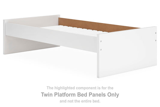 Onita - Twin Platform Bed Panels - White