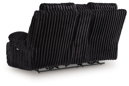 Technique - Double Reclining Power Loveseat With Console