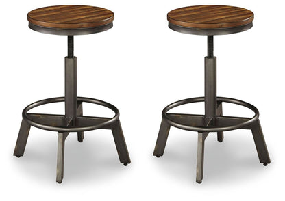 Torjin - Swivel Stool (Set of 2) - Dark Brown
