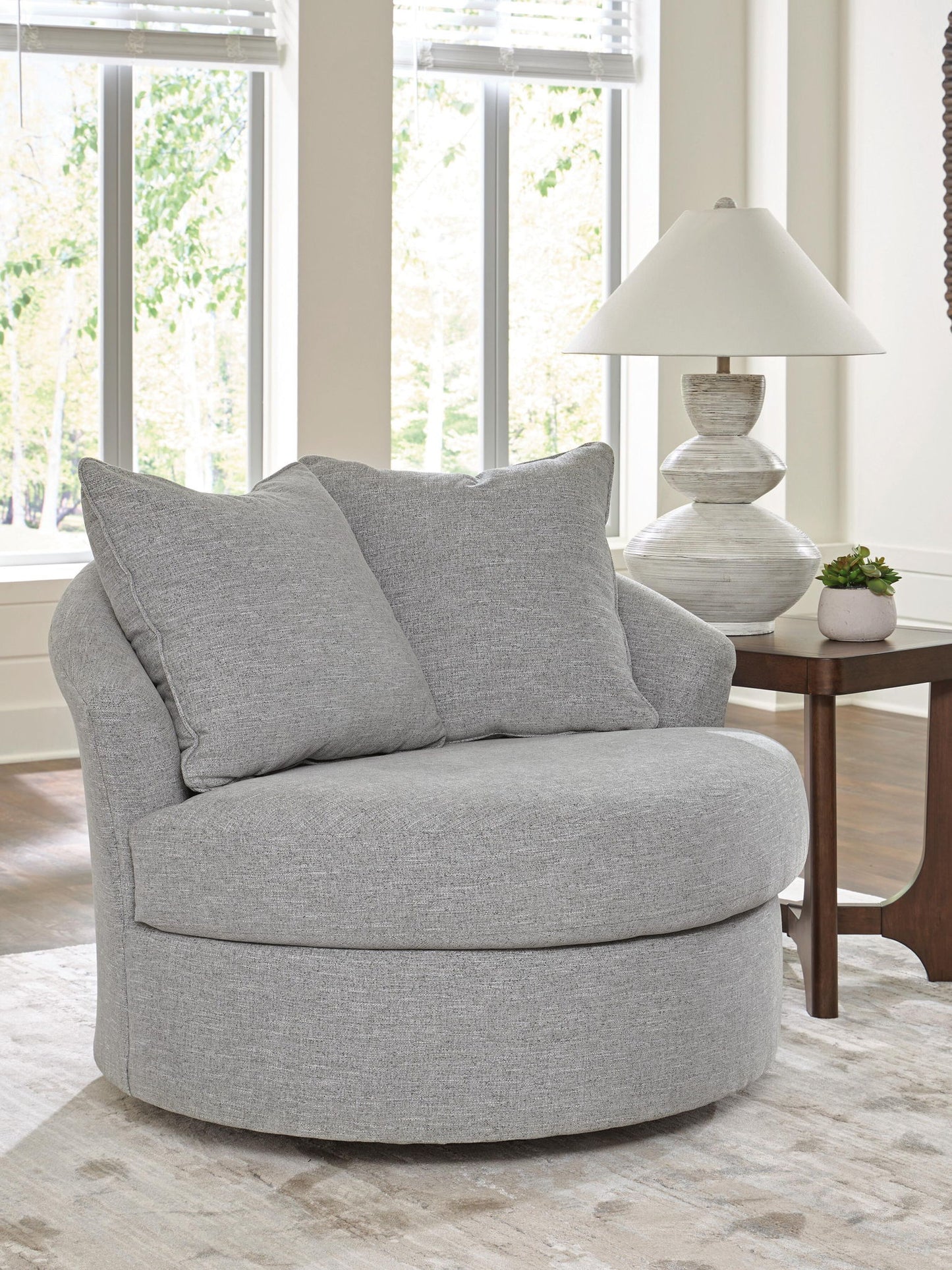 Artisian Loft - Swivel Accent Chair - Pewter