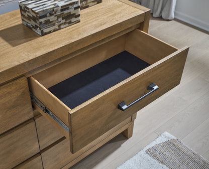 Sherbana - Dresser And Mirror - Light Brown