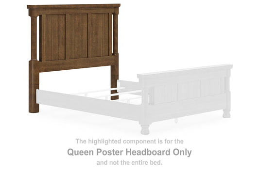 Chadworth - Queen Poster Headboard - Brown