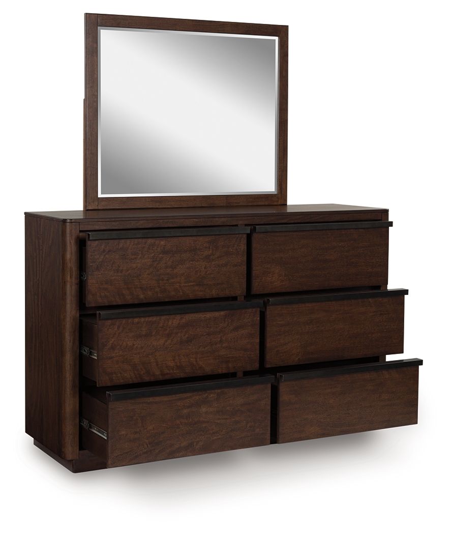 Kendamor - Dresser And Mirror - Dark Brown