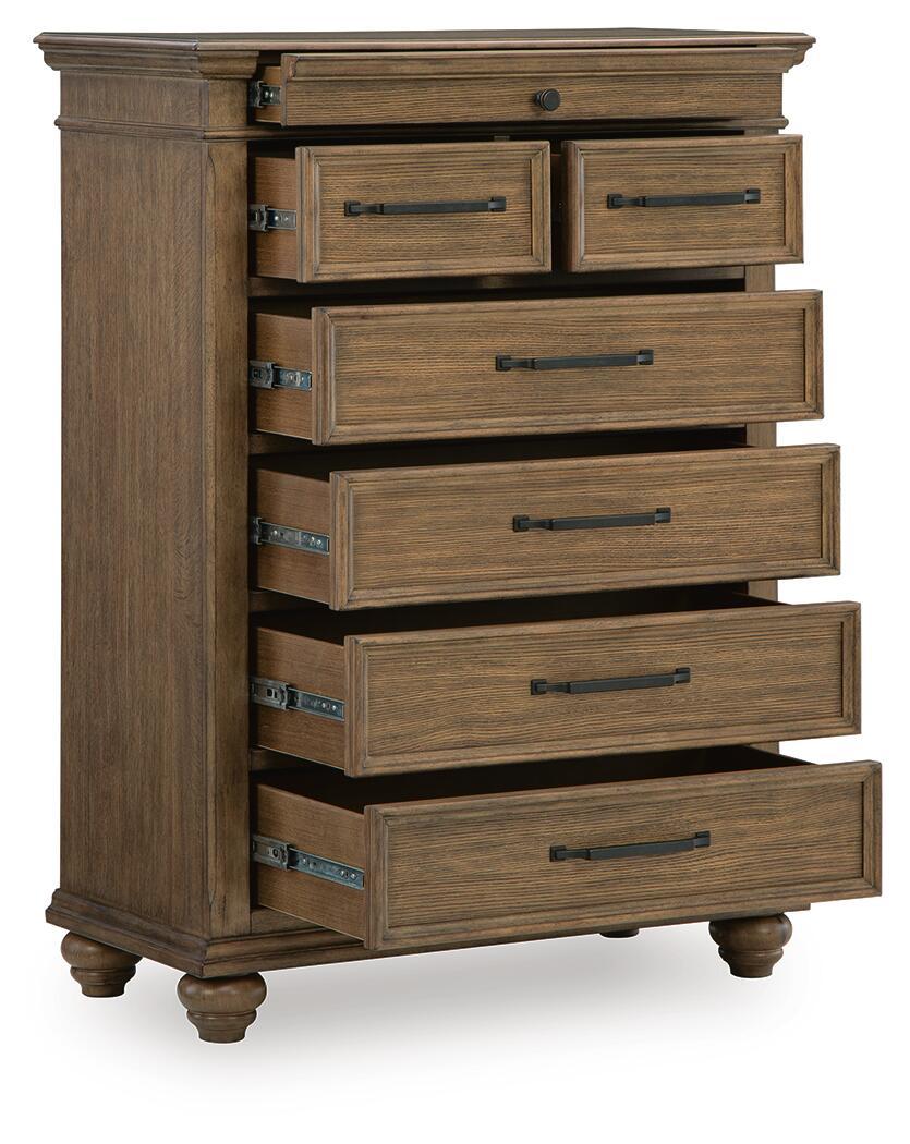 Waynely - Seven Drawer Chest - Medium Brown