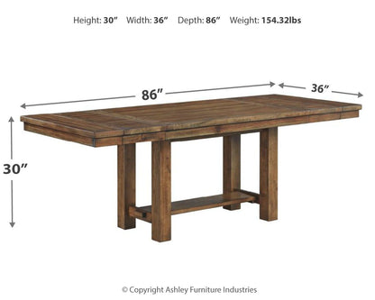 Moriville - Rectangular Dining Room Extension Table - Grayish Brown