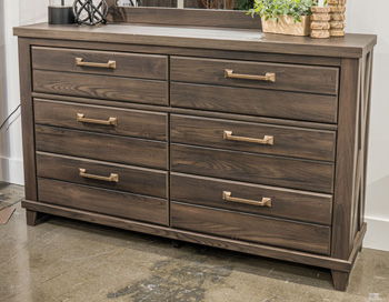Brazen Valley - Six Drawer Dresser - Dark Brown