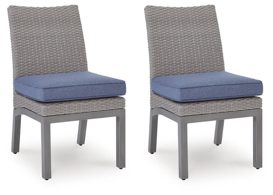 Dillon Beach - Side Chair With Cushion (Set of 2) - Blue / Gray
