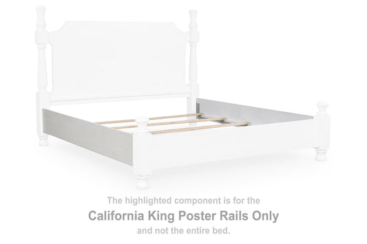 Chadworth - California King Poster Rails - Antique White