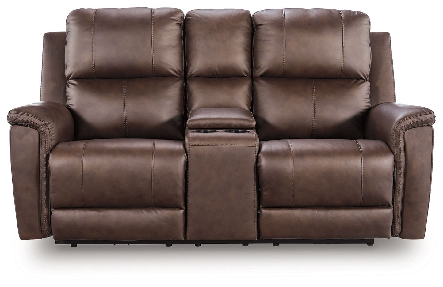 Beryton - Power Reclining Loveseat With Console / Adjustable Headrest