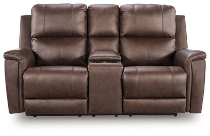 Beryton - Power Reclining Loveseat With Console / Adjustable Headrest