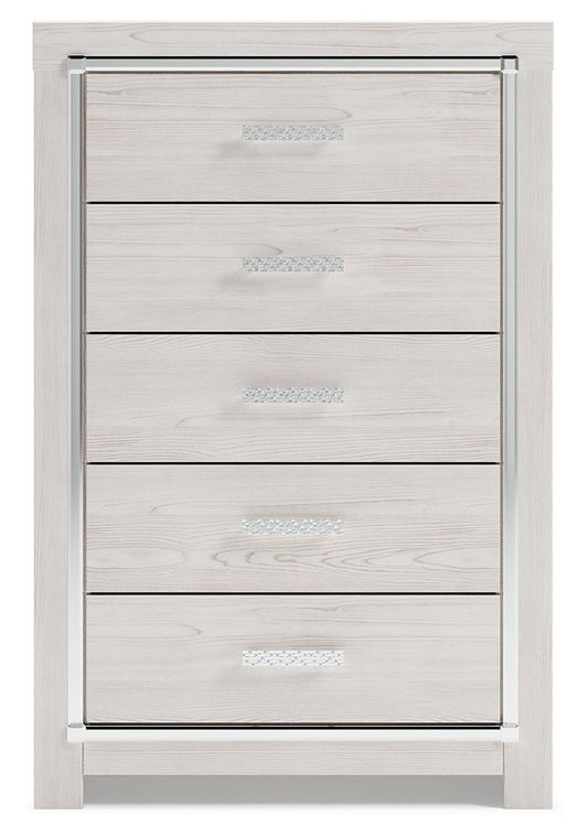 Altyra - Five Drawer Chest - White