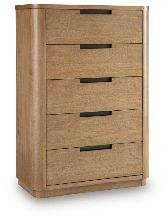 Cladian - Five Drawer Chest - Light Brown