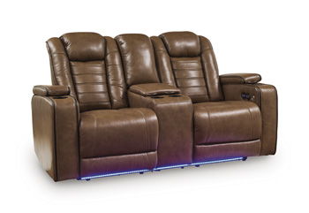 Metro Oasis - Power Reclining Loveseat With Console / Adjustable Headrest - Amber
