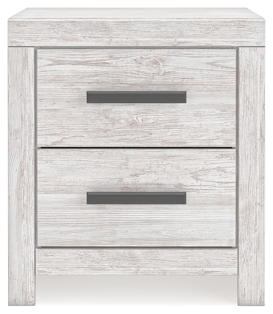 Cayboni - Two Drawer Night Stand - Whitewash