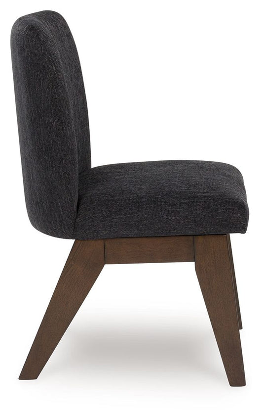 Kendamor - Dining Upholstered Side Chair (Set of 2) - Dark Brown