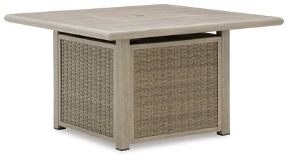 Carisbo - Square Fire Pit Table - Beige