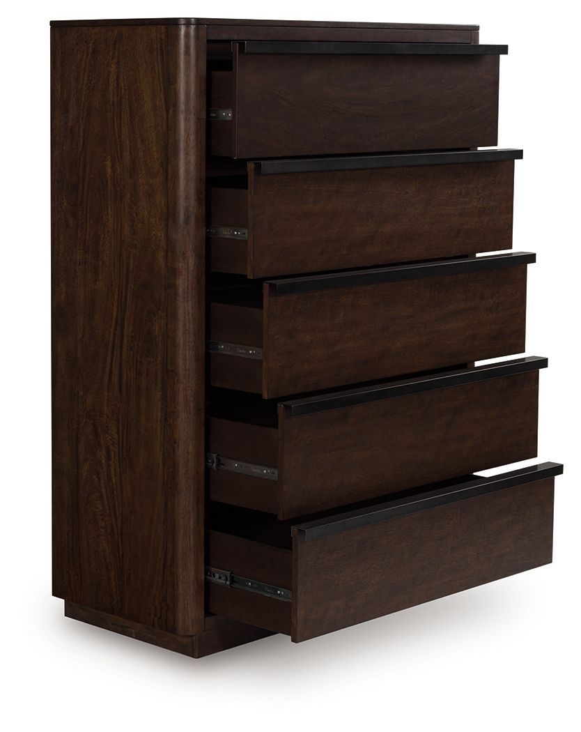 Kendamor - Five Drawer Chest - Dark Brown