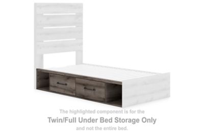 Urbanoore - Twin/Full Under Bed Storage - Brown Gray