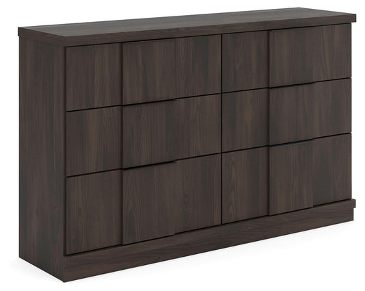 Jadiston - Six Drawer Dresser - Dark Brown