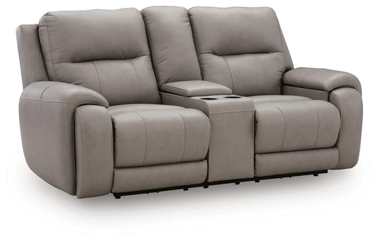 Trendsetter - Power Reclining Loveseat With Audio Seating - Ash