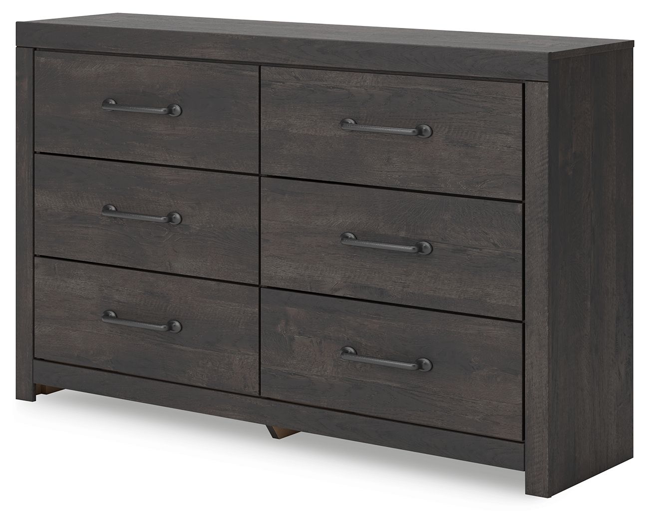 Delmorta - Six Drawer Dresser - Dark Gray