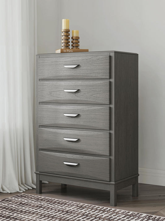 Triscanna - Five Drawer Chest - Gray