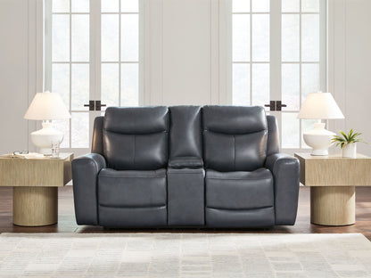 Momentum Moves - Power Reclining Loveseat With Console / Adjustable Headrest