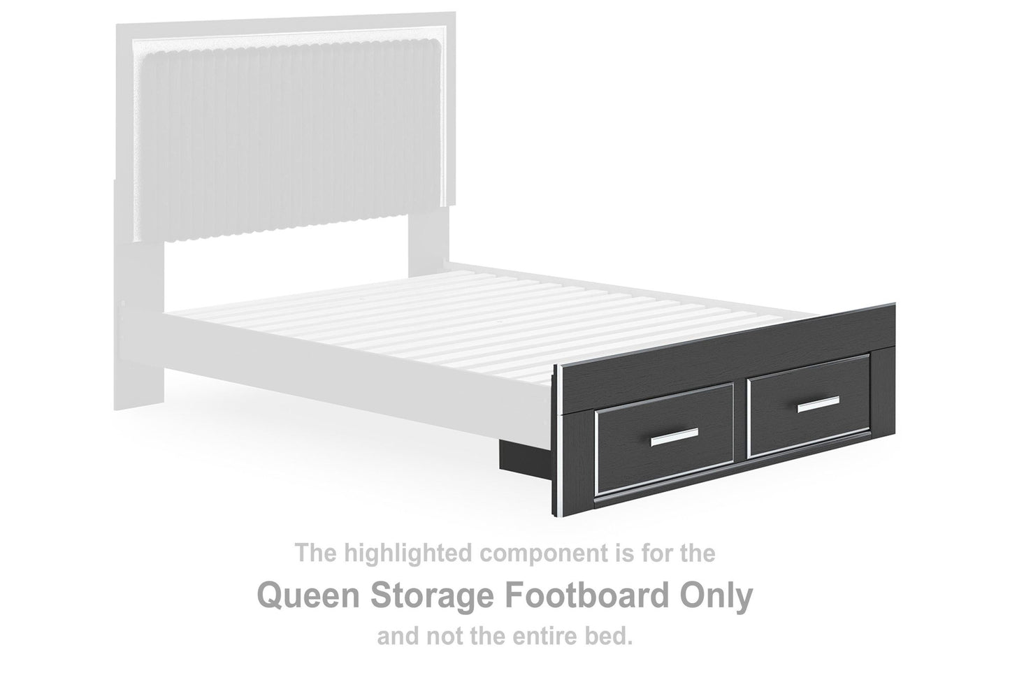 Birmonton - Queen Storage Footboard - Black
