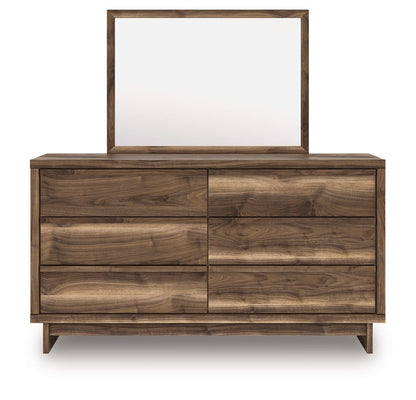 Zadilyn - Six Drawer Dresser And Mirror - Brown