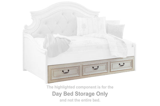 Realyn - Day Bed Drawer Storage - Chipped White