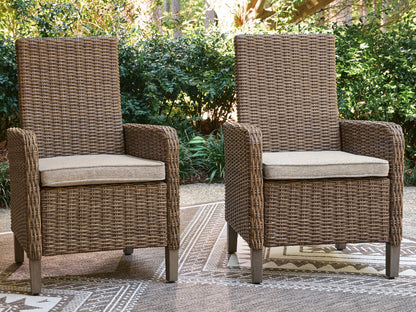 Revare Beach - Arm Chair With Cushion (Set of 2) - Beige